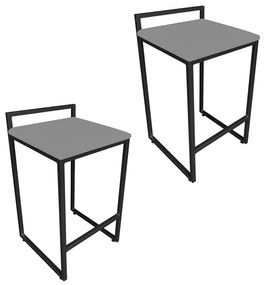 CONJUNTO 02 BANQUETAS PIETRA SUEDE GRAFI