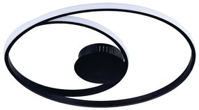 Plafon Roulette Redondo Entrelaçado Ø54Cm Led 45W 3000K Bivolt Preto -... (Preto)