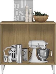 Balcão Cozinha com Tampo 92cm 2 Portas Nicole A09 - D'Rossi - Atacama e Grafite