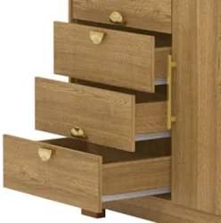 Cômoda Para Quarto 93cm Com Espelho Nara Nature V02 - Mpozenato