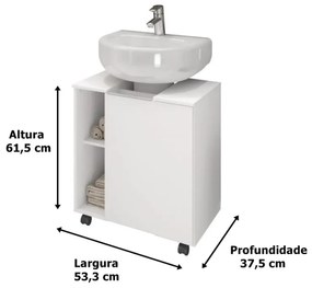 Gabinete Para Banheiro Pequin Branco – Bechara Móveis