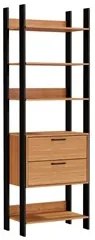 Guarda Roupa Closet Industrial 2 Gavetas 4 Prateleiras TW401 Freijó/Pr