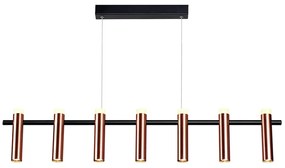 Pendente Tubi Retangular 04X105X20Cm Led 07X7W (49W) 3000K Bivolt / Pr...
