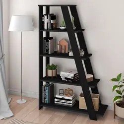 Estante Escada Multiuso Decorativa 5 Prateleiras Stela A06 Preto - Mpo