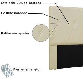 Cabeceira Solteiro Serena 90cm  Veludo - ADJ Decor