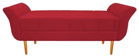 Recamier Estofado Ari 140 cm Casal Suede Vermelho - ADJ Decor