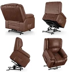 Poltrona do Papai Reclinável Pietra Elevação Lift Elétrico FH9 PU Marr