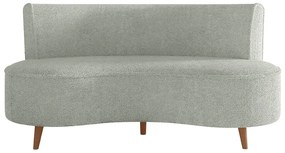 Sofá Living 2 Lugares 135cm Aang Pés Palito Bouclê Cinza G33 - Gran Belo