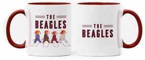 Caneca The Beagles Geek Nerd Branca e Marrom