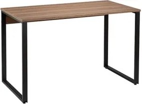 Escrivaninha 115x58cm MDP Nogal com Estrutura Preta Roal