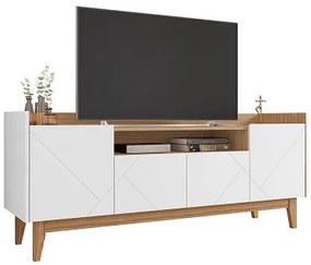 Rack Adria 1.60 Branco/Noce - Casa D Móveis