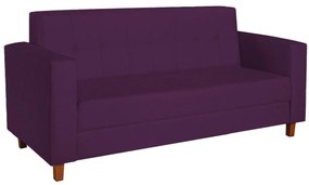 Sofá 2 Lugares Denver Suede Roxo - ADJ Decor