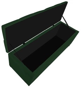 Calçadeira Estofada Liverpool 140 cm Casal Suede Verde - ADJ Decor