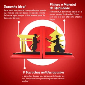 Aparador De Livros Samurai Espadachim Luta Espada