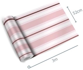 Papel de parede adesivo listrado rosa vermelho e branco