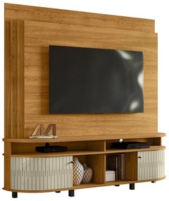 Estante de TV 65 Pol 183cm Sala de Estar Fayron M20 - D'Rossi - Cumaru e Opala