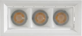 Plafon De Embutir Articulado Branco 3 Focos Pro 11