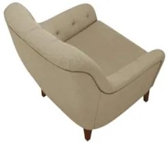 Kit 2 Poltronas Decorativas para Sala com Capitonê Pietà Z32 Linho Beg