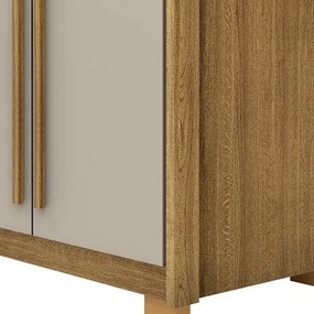 Guarda Roupa Dubai Majestic 6 Portas e 6 Gavetas Nature/Fendi - Vila Rica Móveis