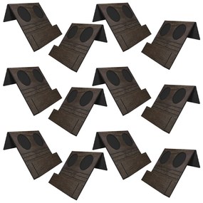 Kit 12 Esteiras Bandejas Com Suporte Para Copos e Controle Para Sofá MDF Tabaco G20 - Gran Belo
