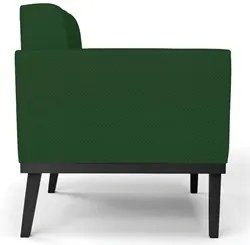 Poltrona Base Madeira Preto Kit 2 Ana Veludo Luxo Verde - Ibiza