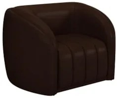 Poltrona Decorativa para Sala 112cm Meris Z32 Sintético Café - Mpozena
