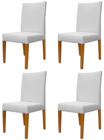 Kit 4 Cadeiras de Jantar Milan Linho Cinza