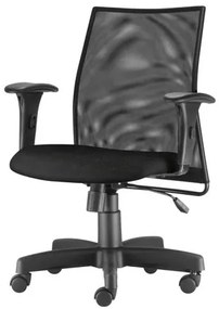 Cadeira Liss com Bracos Assento Courino Base Metalica Preta - 54656 Sun House