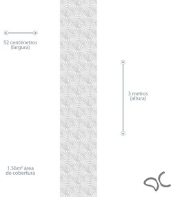 Papel de Parede Adesivo Branco Mona