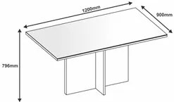 Mesa Sala De Jantar 120cm Tampo Sem Vidro Paris C14 Off White - Mpozen