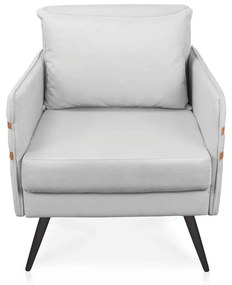 Kit 02 Poltronas Mari Suede Pés Palito de Ferro Marrom D03 - D'Rossi - Cinza