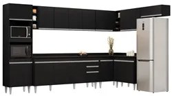 Armário de Cozinha Modulada de Canto 9 Peças CP05 Balcão com Tampo Pre
