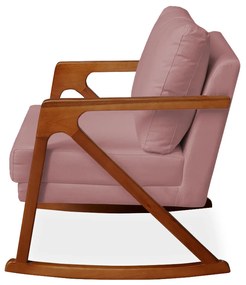 Poltrona Mona Amber Balanço Veludo Rose