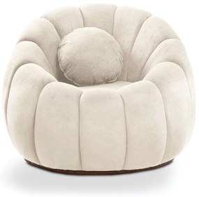 Poltrona Decorativa Orgânica Fixa Cloud Bouclê E03 - D'Rossi - Bege