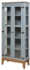 Cristaleira Bia Cinza 2 Portas Base Amendoa 180cm - 58753 Sun House