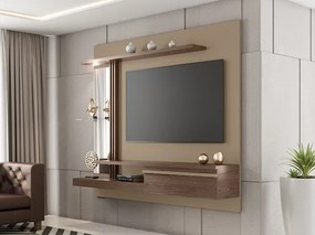 Painel Denver Fendi/Carvalho - Bechara Móveis