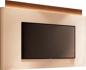 Painel Nobre com LED TV até 85 Polegadas em Off White/Castanho G26 - HB Móveis