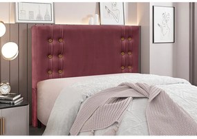 Cabeceira Cama Box Queen 160 cm Gênova Veludo S04 - D'Rossi - Vinho