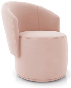 Poltrona Decorativa Orgânica Fixa para Sala Malu Veludo M11 - D'Rossi - Rose