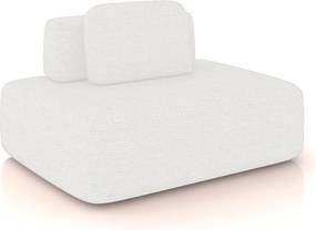 Sofá Módulo Central 140cm Orgânico Sala Berlim Bouclê K01 - D'Rossi - Off White