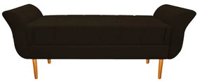 Recamier Estofado Ari 140 cm Casal Corano Marrom - ADJ Decor