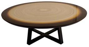 Mesa de Centro Redonda Pé Cruzado 90cm - Salar Alto Brilho Kleiner