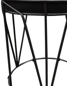 Puff Multiuso com Mesa Babu 2 em 1 Suede Preto Base Preto - D'Rossi