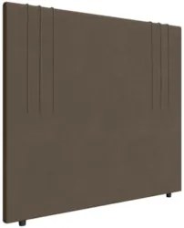 Cabeceira Cama Box Solteiro 90cm Estofada Rama Linho Marrom Z04 - Mpoz