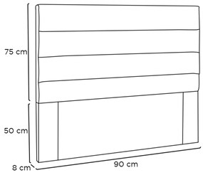 Cabeceira Estofada Nubia 90cm Solteiro Linho - ADJ Decor
