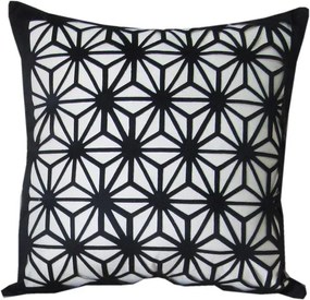 Capa Almofada Corte a Laser Provence Spin Preto 50x50cm