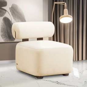 Poltrona Decorativa para Sala Kit 2 Helora Bouclê E03 - D'Rossi - Azul Marinho