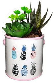 Vaso Decorativo em Cerâmica com Alça 12cm - D'Rossi