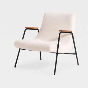 Poltrona Swell Off White Base Preta