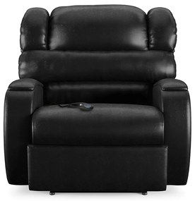 Poltrona do Papai Sala de Cinema Reclinável Kylie Controle Power Elétrico PU Preto Brilho G23